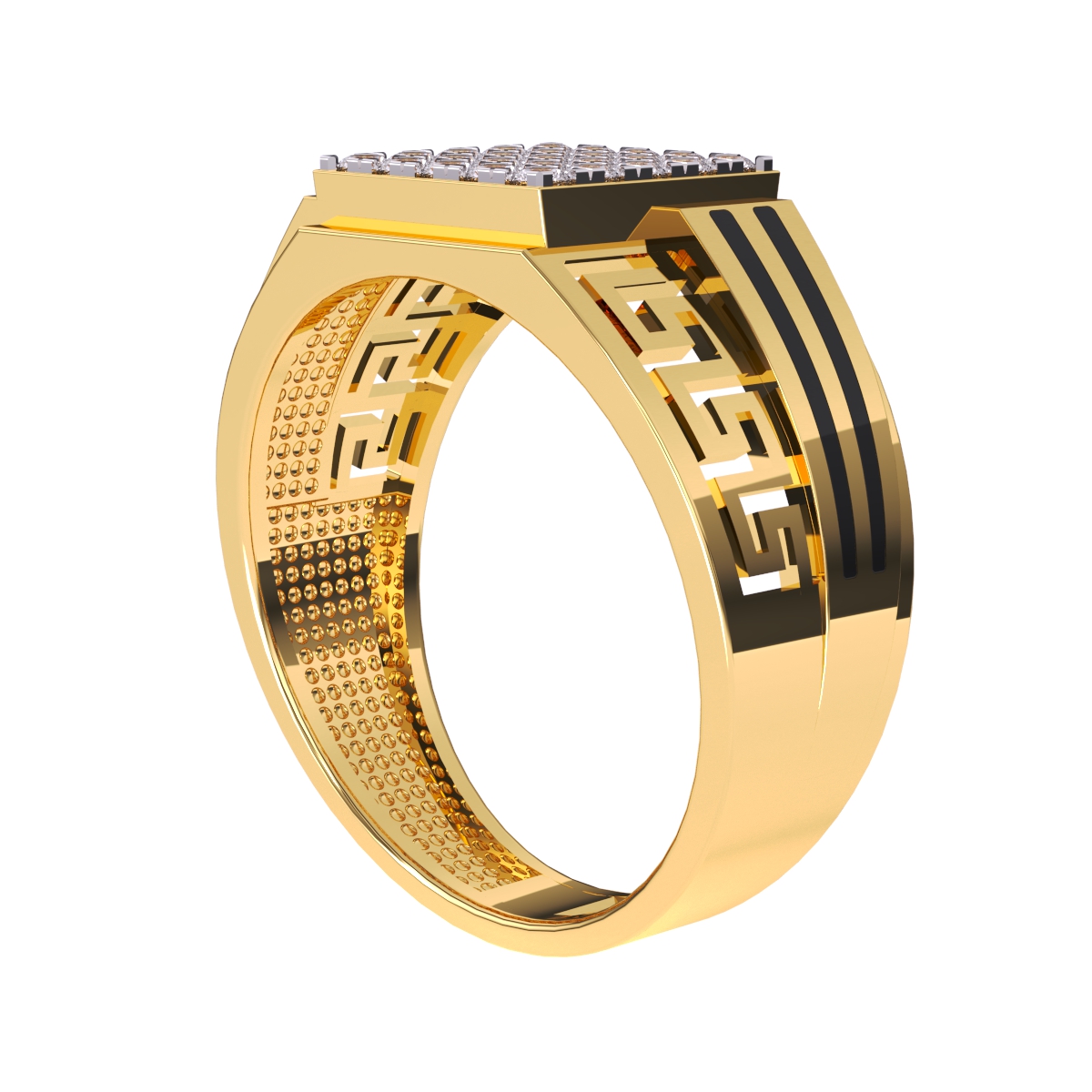 Stackable Round Diamond Ring For Men